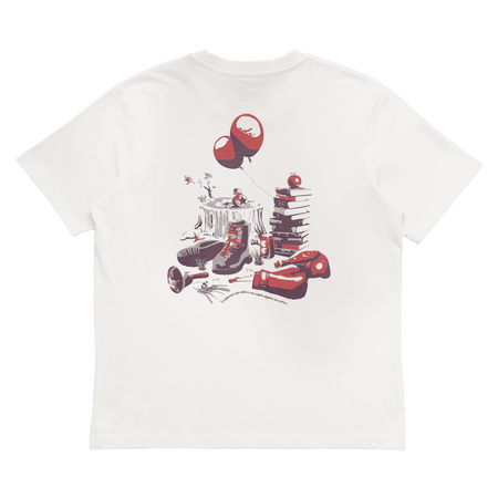 Dos Tee Shirt blanc impressions rouge Rayou's Ville
